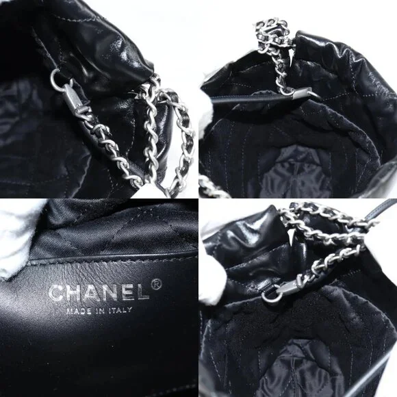 CHANEL Chanel 22 Small Matelasse Chain Bag Lamb Skin 2way Black CC Auth BA1051SM - Picture 13 of 15
